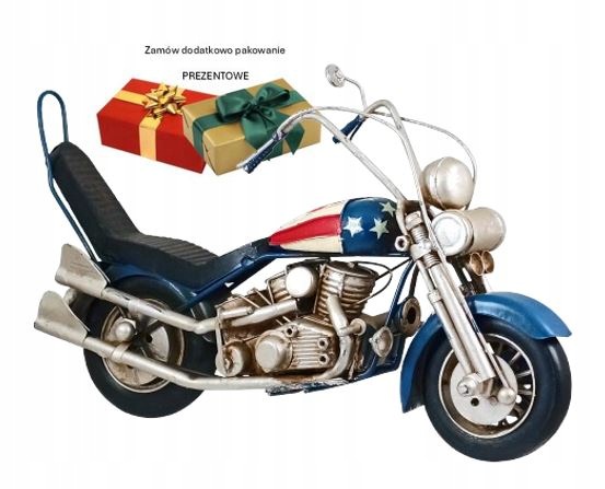 Kovová replika motocyklu Chopper Usa Retro Vintage dekorace MR67