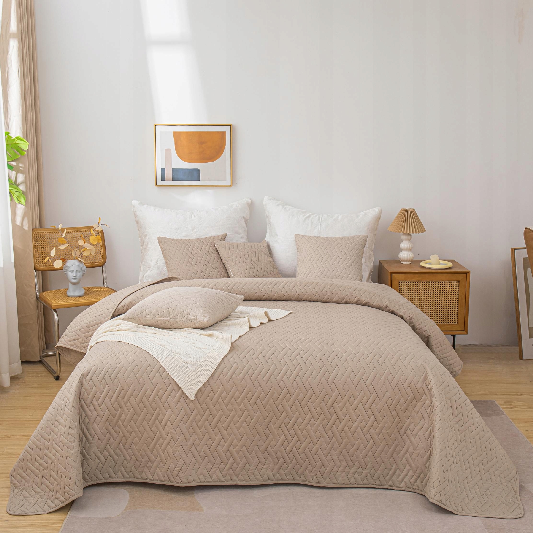 NARZUTA NA ŁÓŻKO PIKOWANA DWUSTRONNA KAPA KOC PLED DASH 240x260CM Wymiary 240x260cm