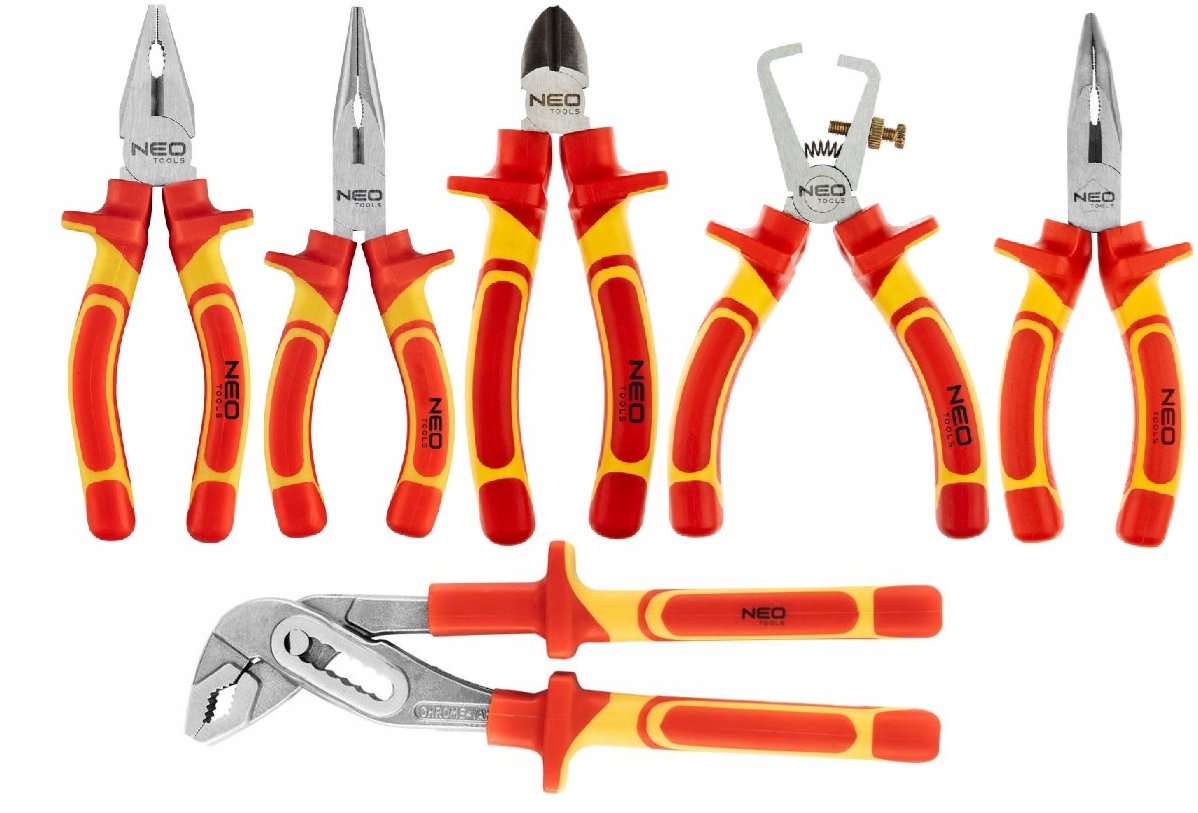 Neo Tools Sada Kleští Pro Elektrikáře 1000V CrV Kombinačky Kleště