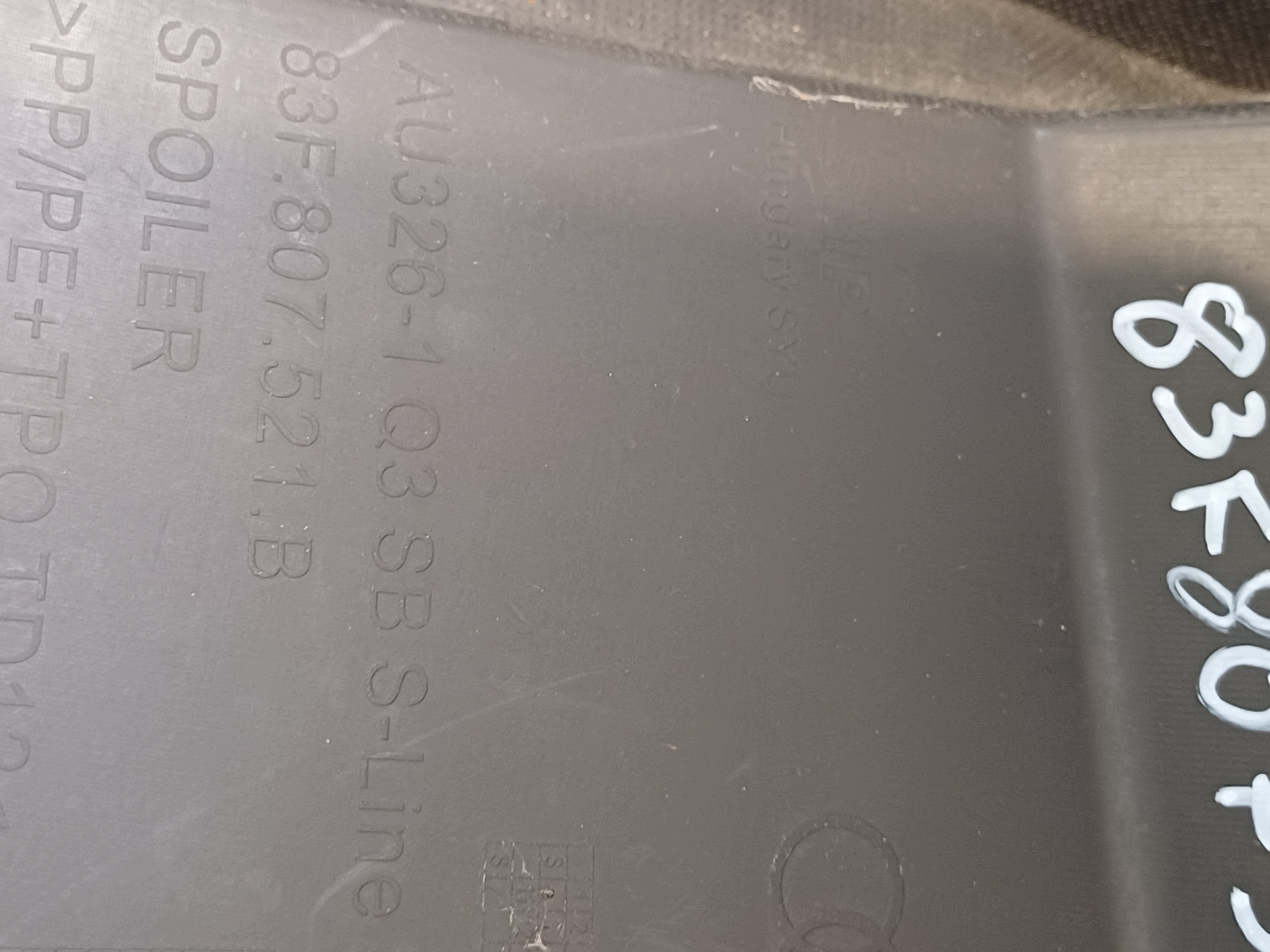 SPOILER der Stoßstange heck hinten AUDI Q3 II S- LINE 83F807521B