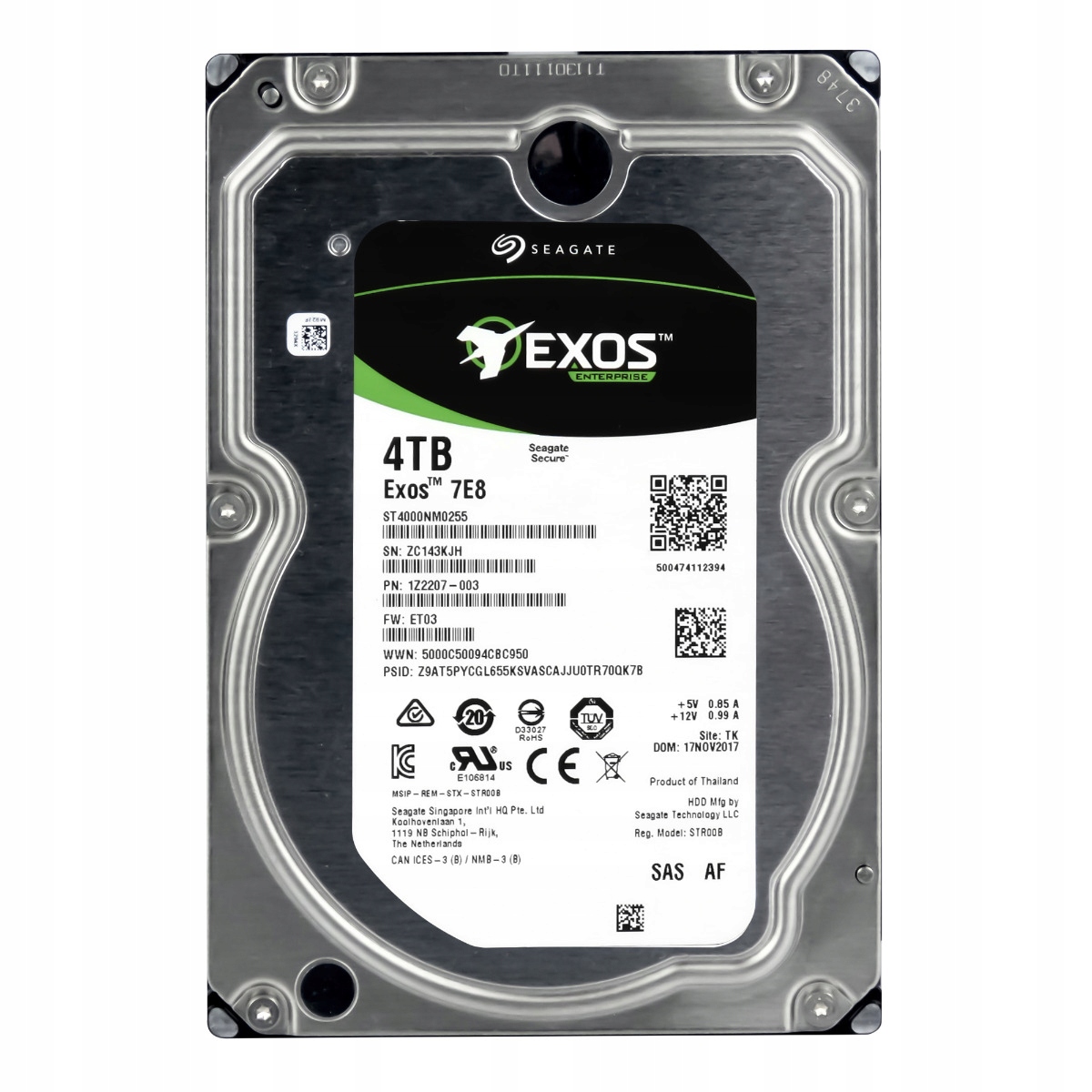 Seagate Exos 7E8 4TB 7.2K 128MB SAS-3 3.5'' ST4000NM0255