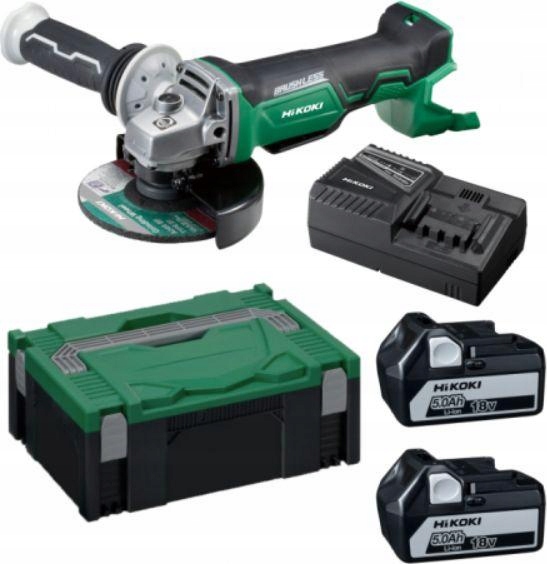Hikoki Úhlová bruska G18DBBVL Aku 18V 125 mm 2x5 Ah Kufr Nabíječka