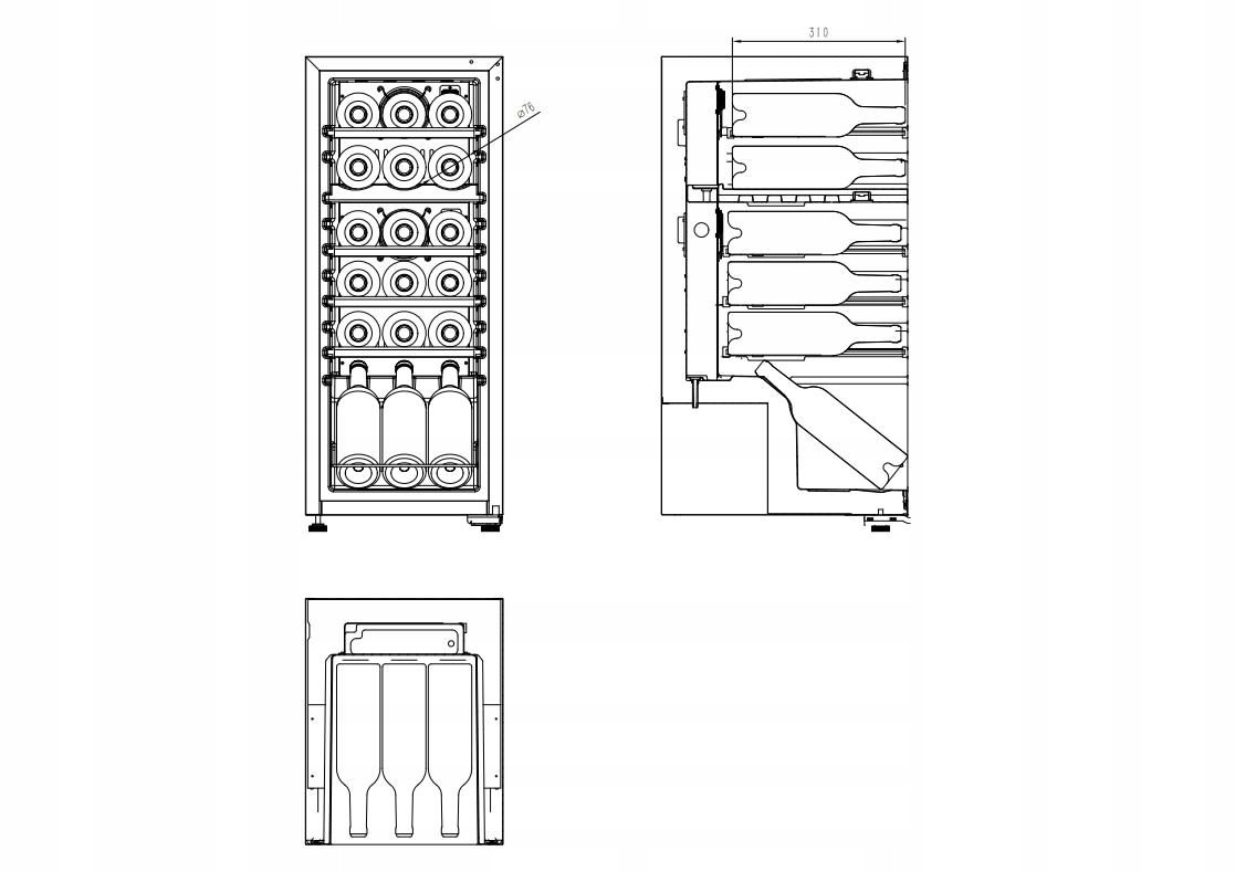 Cavin NC-18B Northern Collection 18 Winiarka Wolnostojąca Model NC-18B