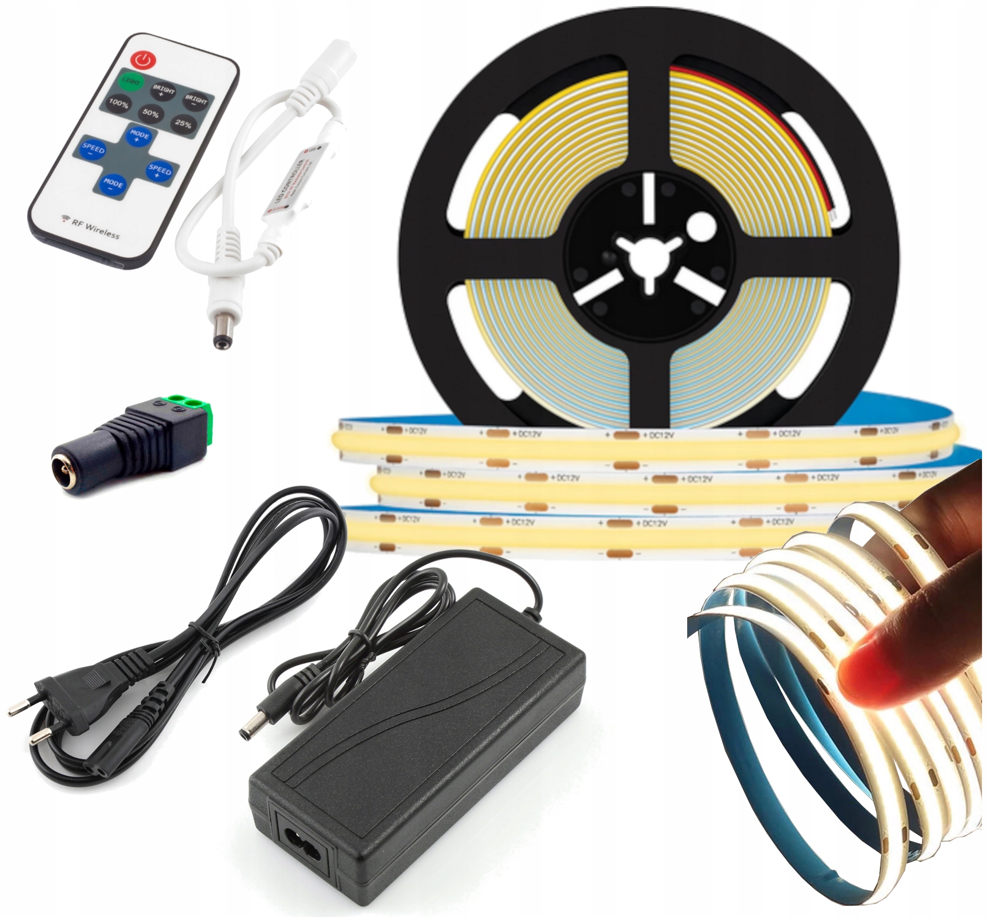

Taśma Led Cob 5m Pilot K10 Zasilacz 60W Zestaw
