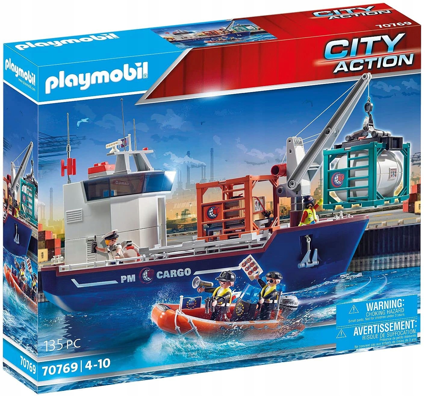 

Playmobil 70769 Duży Kontenerowiec Z Łodzią Statek