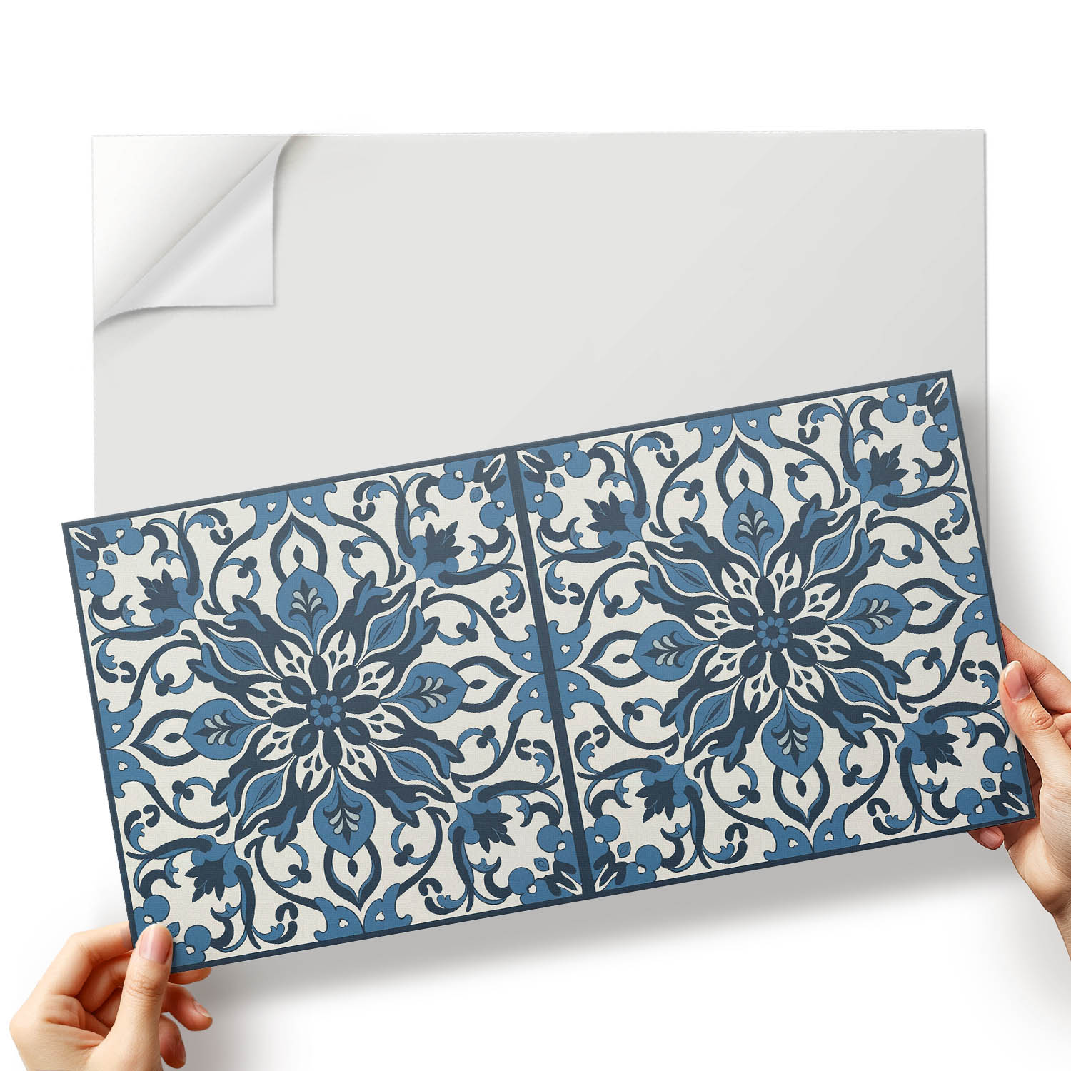 Sada vinylových dlaždic Jednoduchá montáž Motiv květin a listů 10x40x20 cm