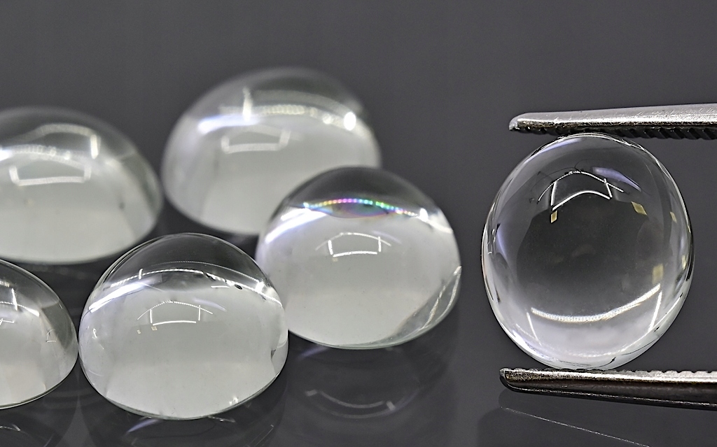 Prasiolit Aa kabošon ovál 9x8 mm