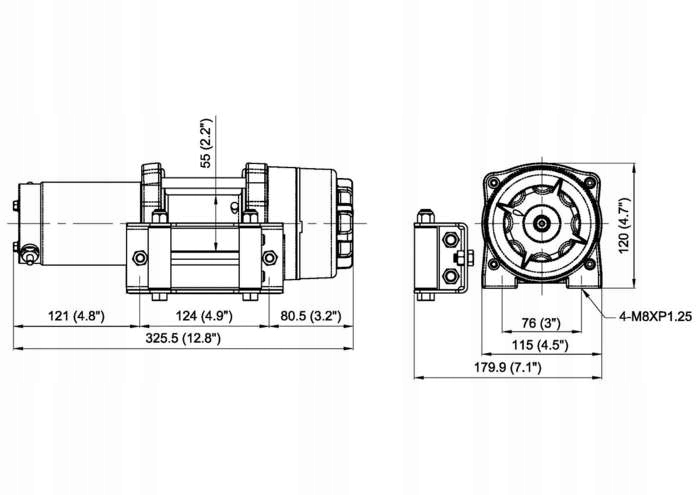 Comeup Cub 3 12V Std, 3000lbs, steel rope 123561