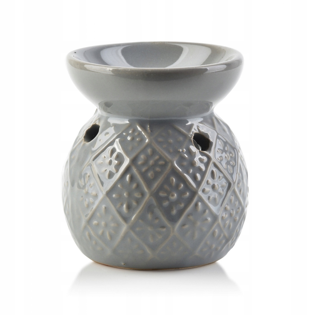 

Kominek na wosk olejek zapachowy ceramiczny szary