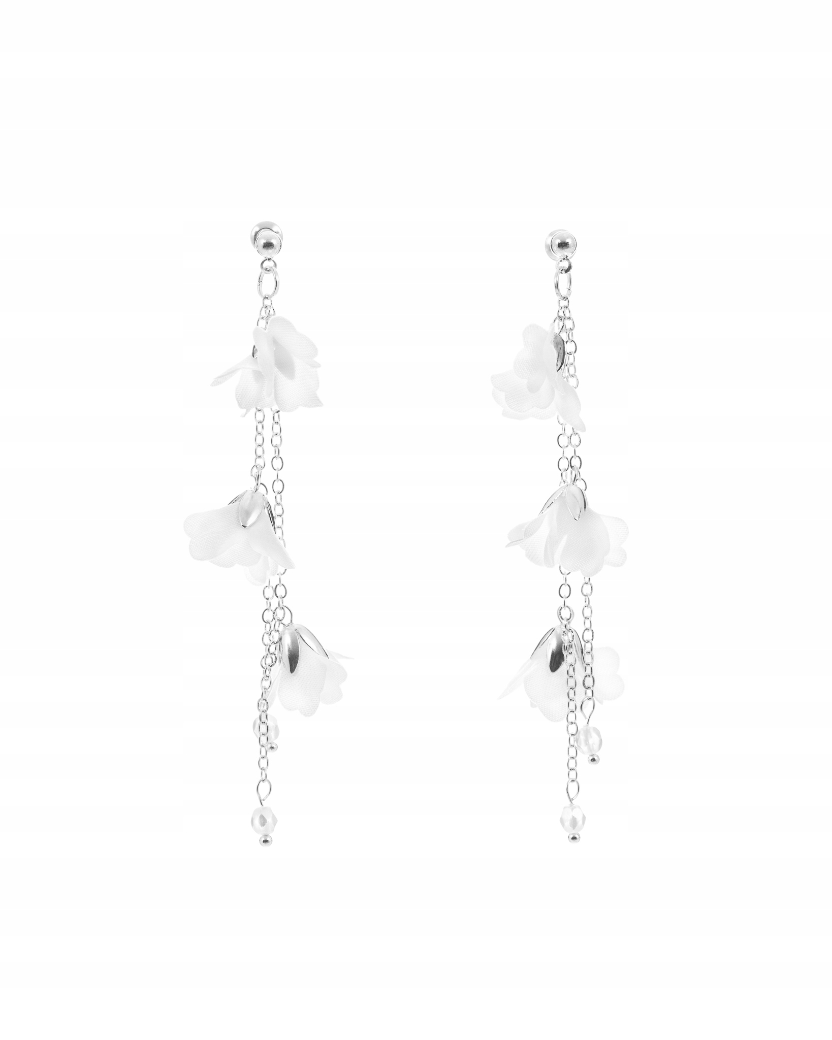 Kolczyki ślubne kwiaty NALA