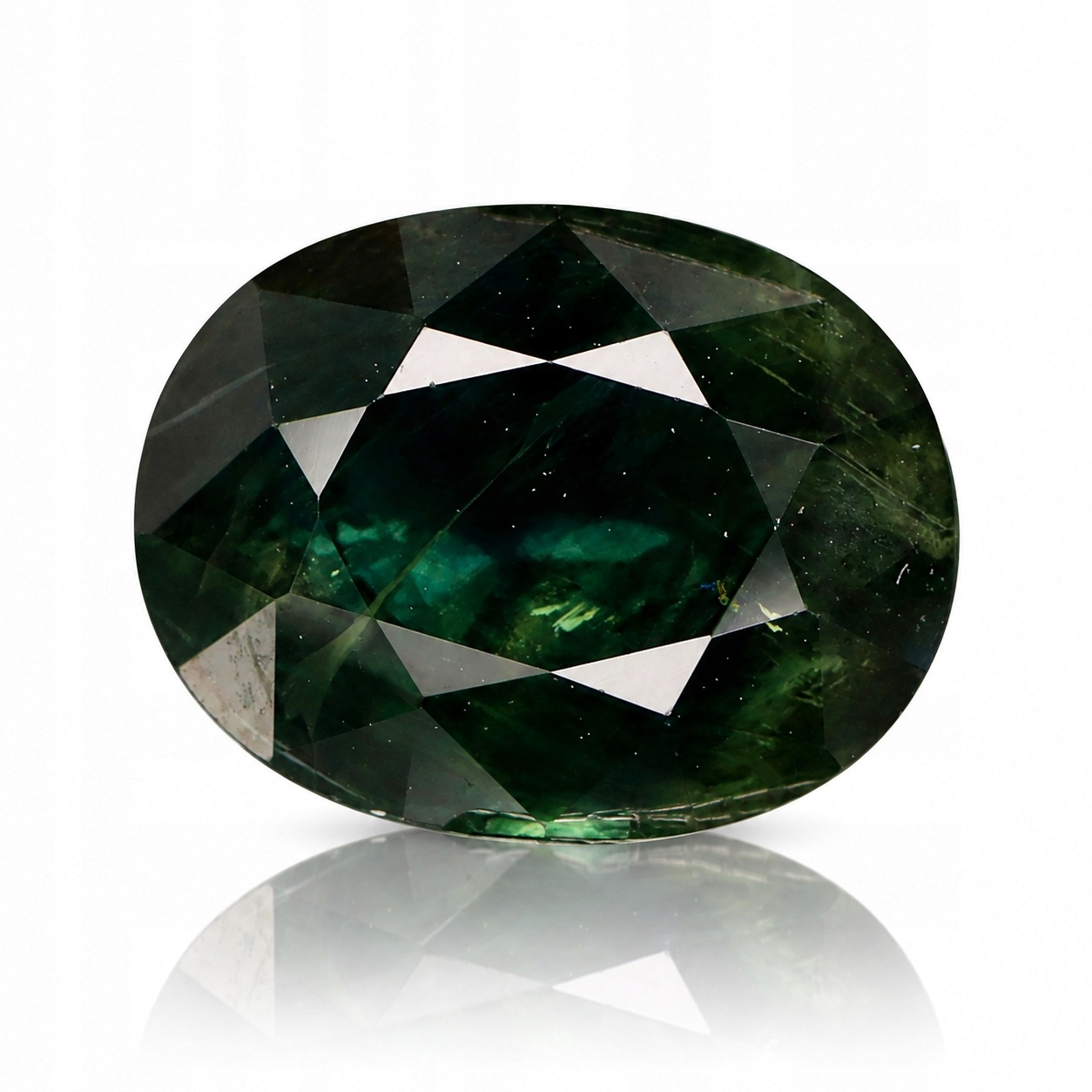 Přírodní safír 3.63 ct Zelený Ovál Madagaskar I3 certifikát Wbd