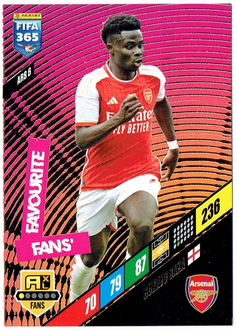 Panini Fifa 365 2024 Karta Fans Favourite Arsenal ARS6 Saka