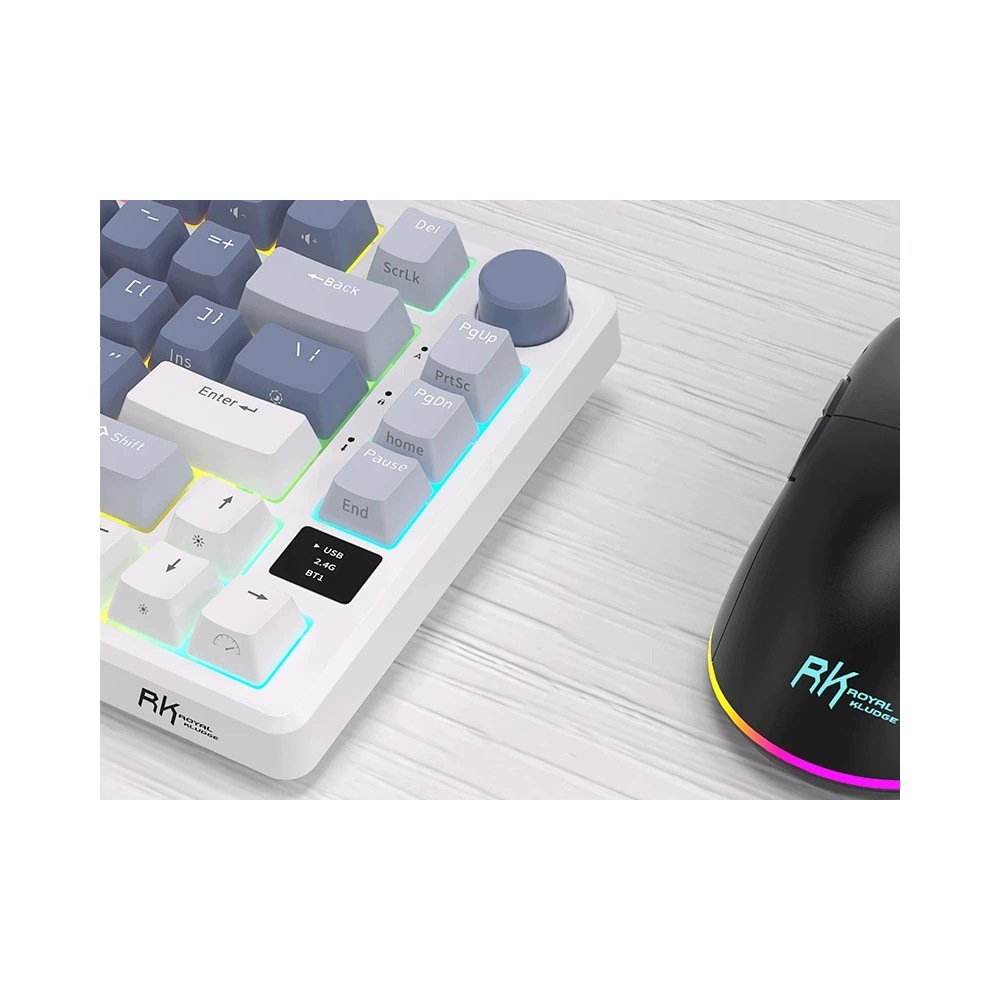 ROYAL KLUDGE RK-M75 Ocean Blue Gaming Keyboard Beige switch — 5