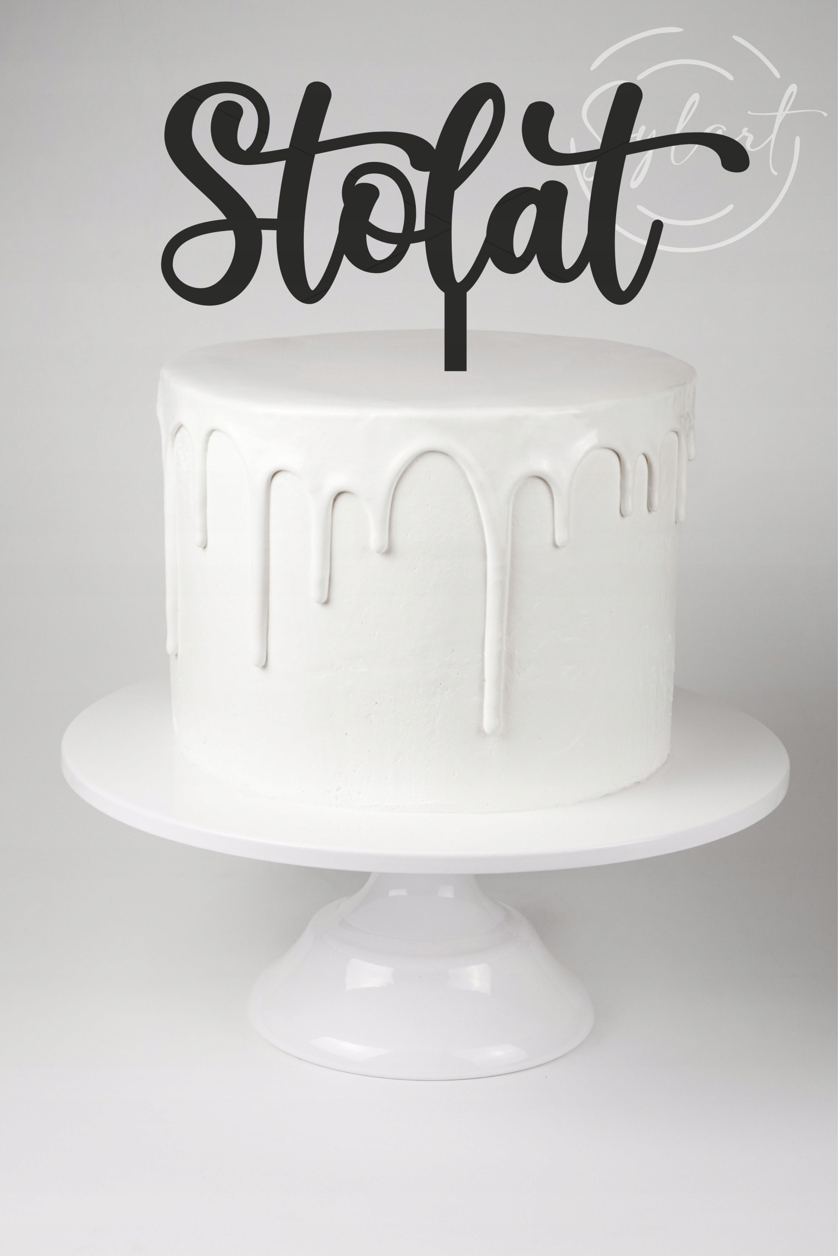 

Topper Na Tort Sto Lat Urodzinowy Czarny