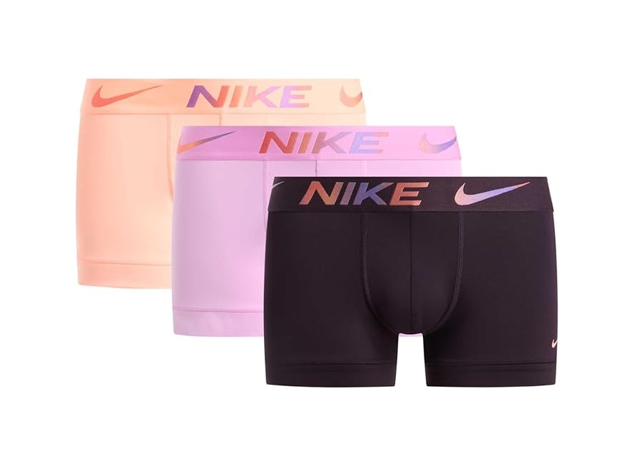 Nike Pánské Boxerky Slipy Trunk 3P Růžové/černé/oranžové r.XXL