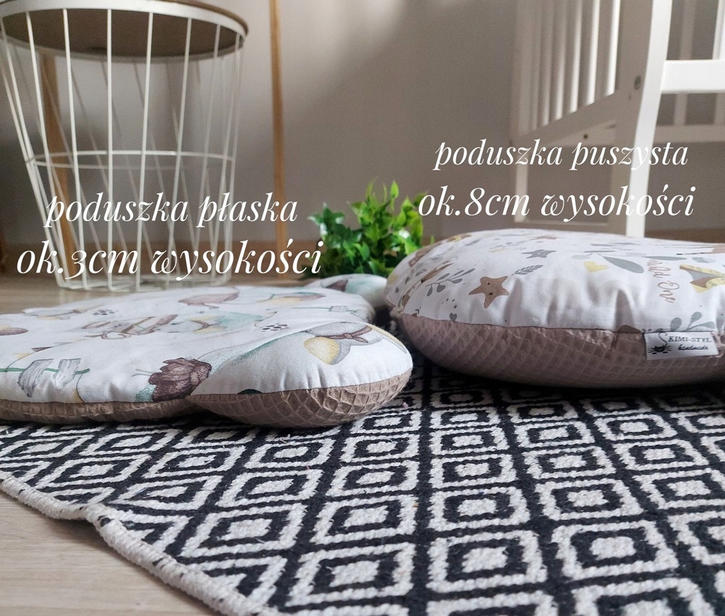 Zestaw wafelkowy otulacz+poduszka KRÓLIK chwosty Szerokość produktu 75 cm