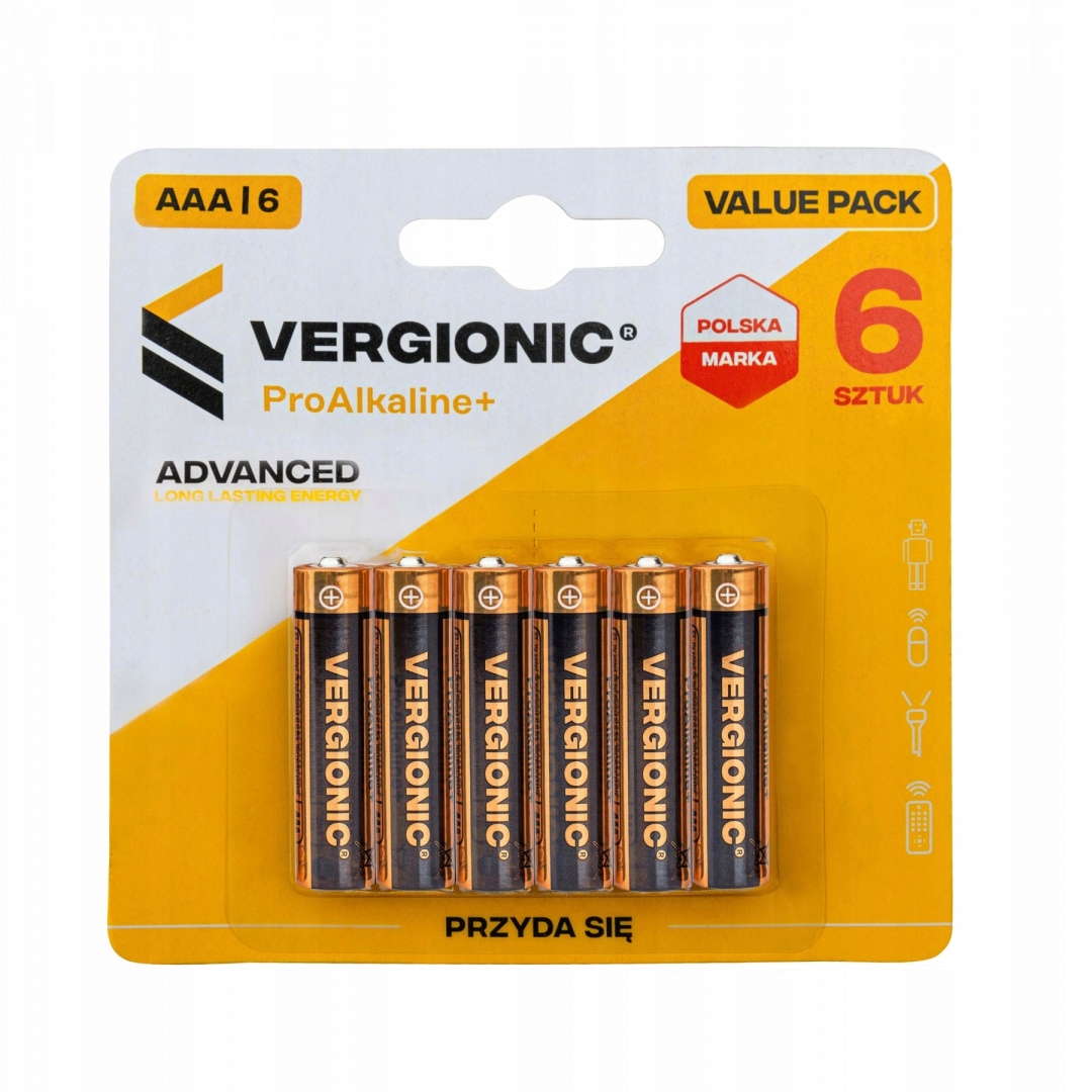 

Pakiet 6 baterii alkalicznych Vergionic Aaa (R3)