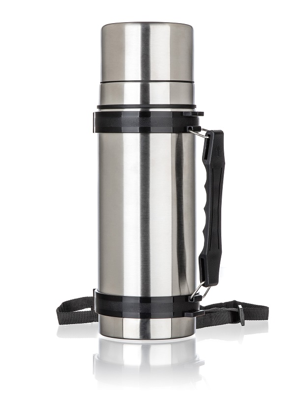 Termos duży 1L Akcent Banquet nierdzewny Solidny 1000ml próżniowy 2 kubki