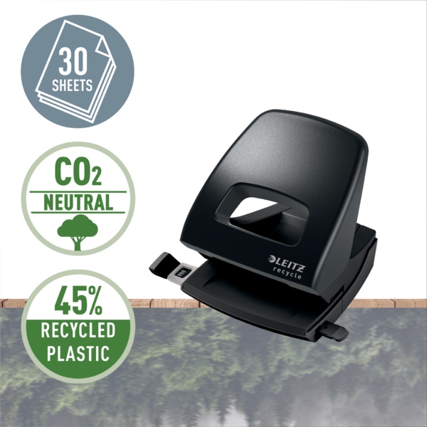 Dziurkacz Leitz NeXXt Recycle do 30 kartek czarny Marka Leitz