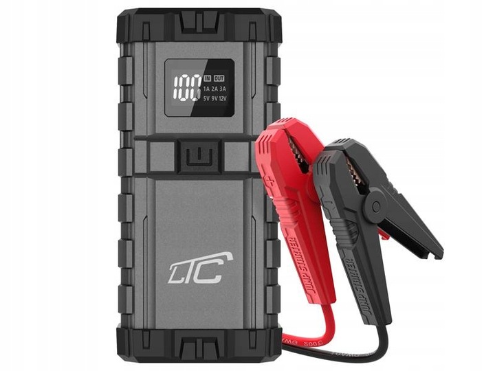 Jump Starter 1000A pre akumulátor Powerbank baterka kompas 2400 mAh