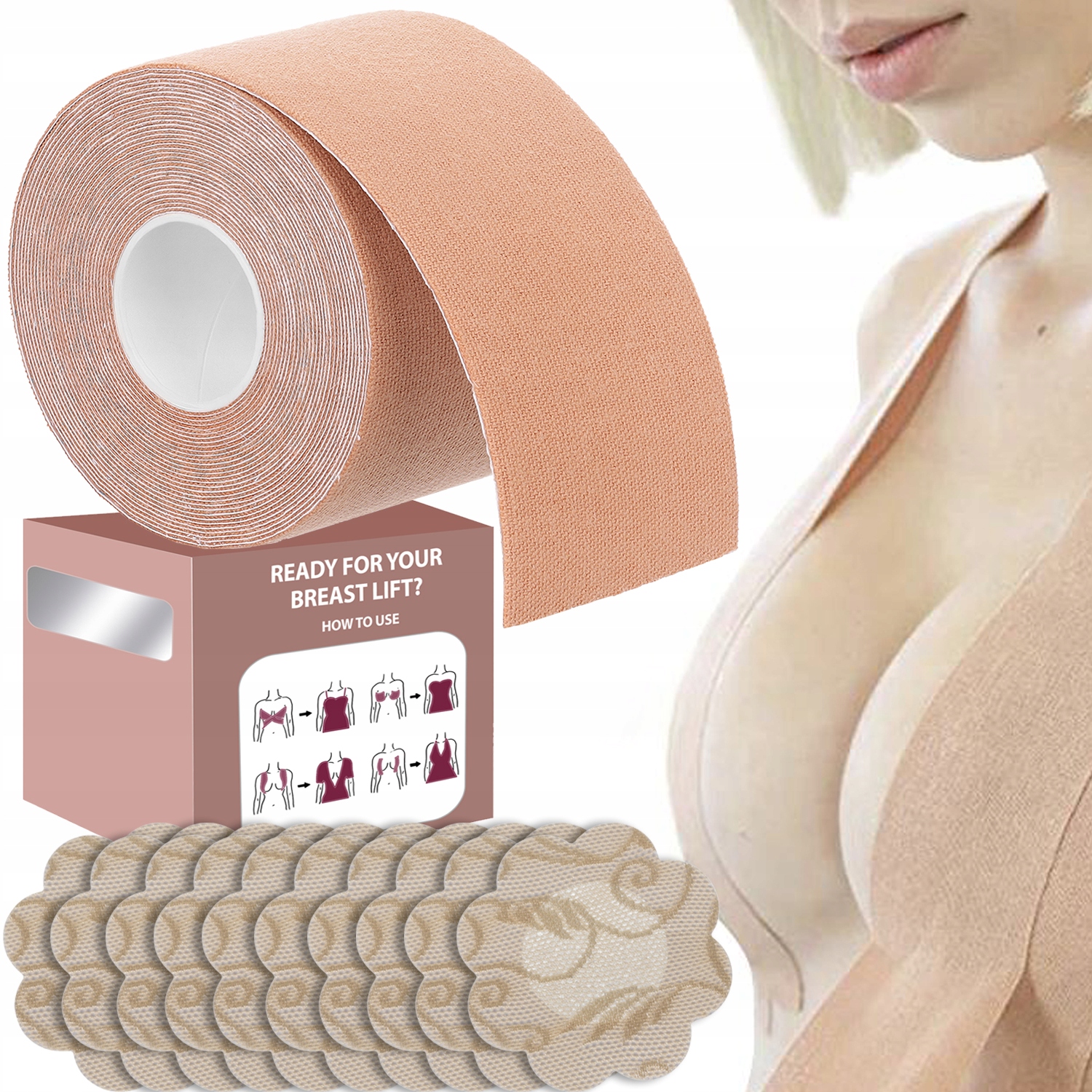 

Taśma Unosząca Biust Modelująca Dekolt PushUp Tape