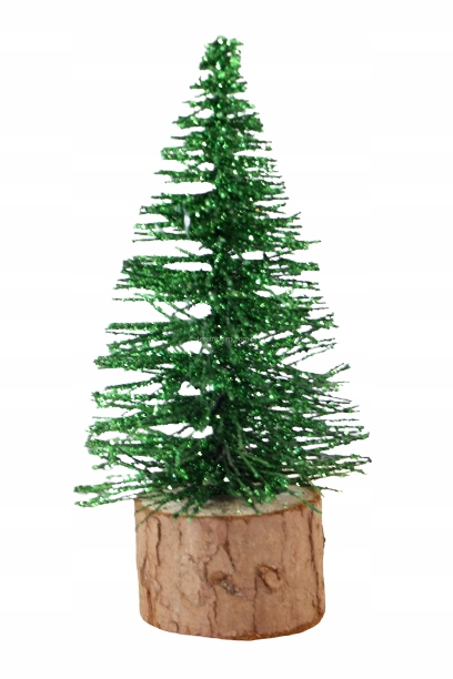 FIGURKA CHOINKA DEKORACJA ŚWIĄTECZNA BROKACONA