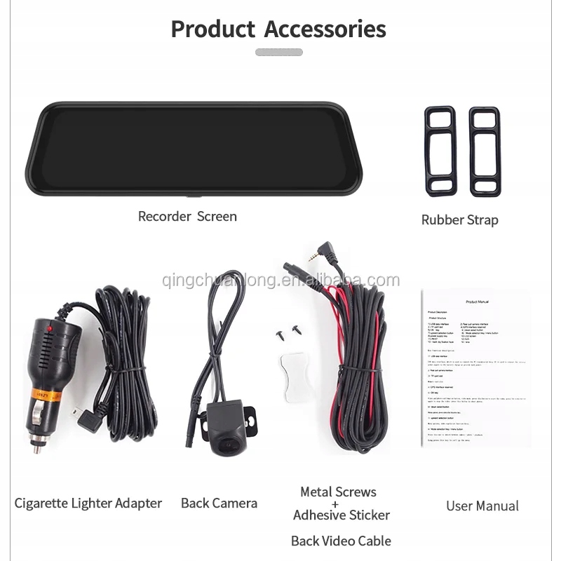Produkcja samochodowy rejestrator wideo 1080P podwójny obiek EAN (GTIN) 7058879221371