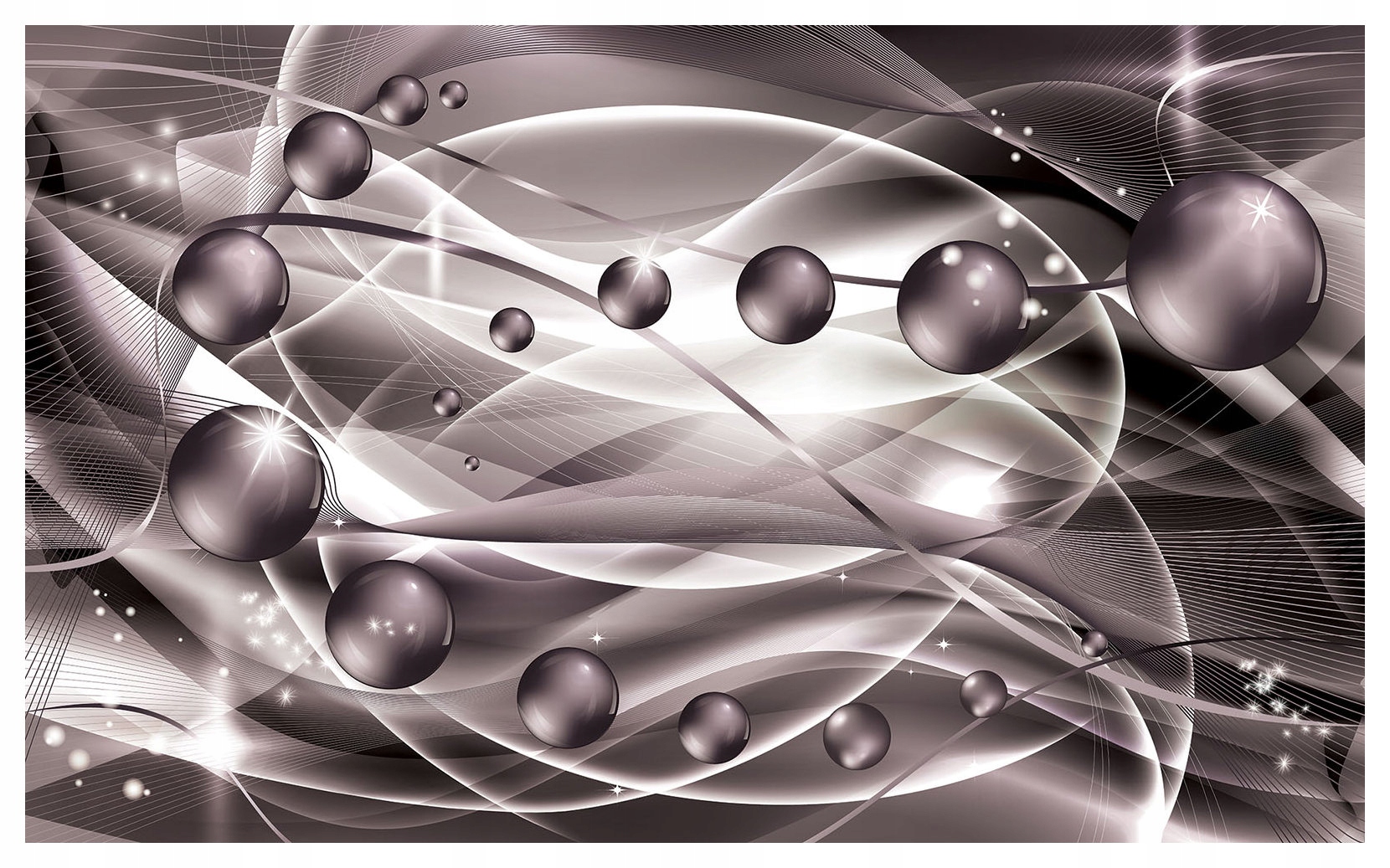 Vliesová fototapeta Polopriehľadné sféry abstrakcie 368x254 lepidlo