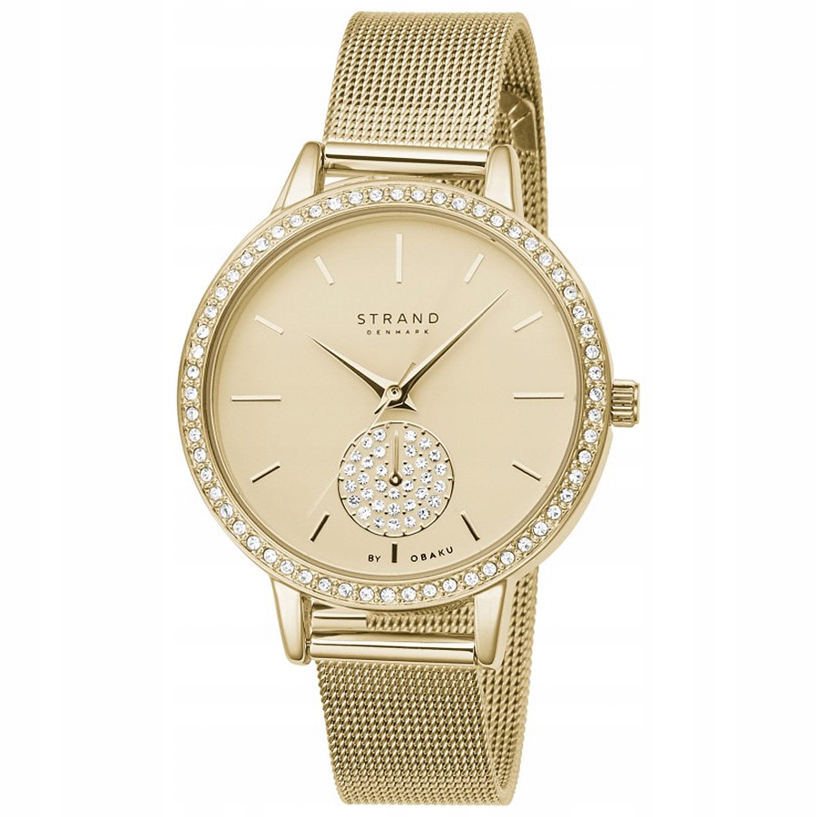 Dámské hodinky Strand S705LXGGMG Zirkony zlaté