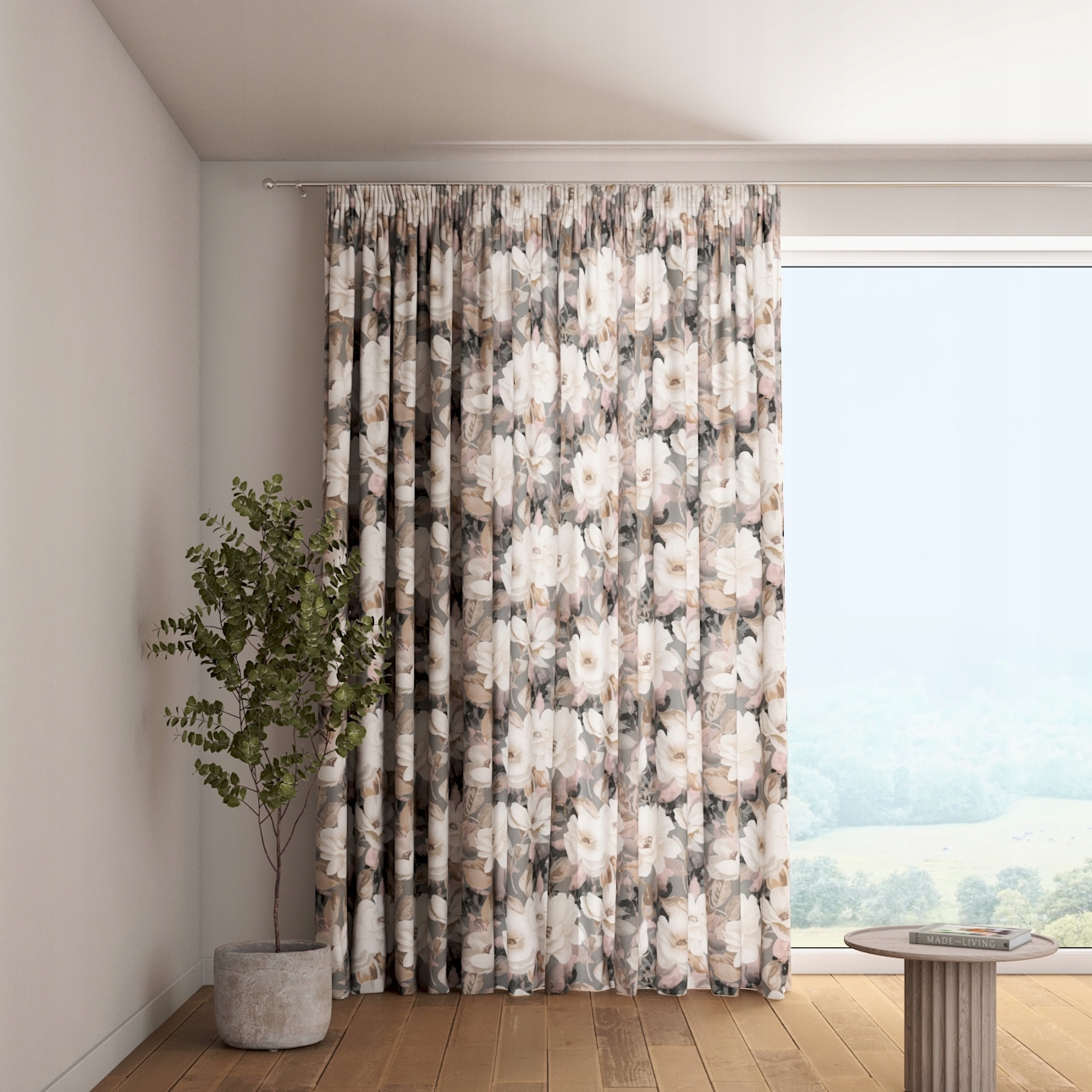 Dekoria Závěs na řasící pásce, 1 ks, 130 x 260 cm, černá