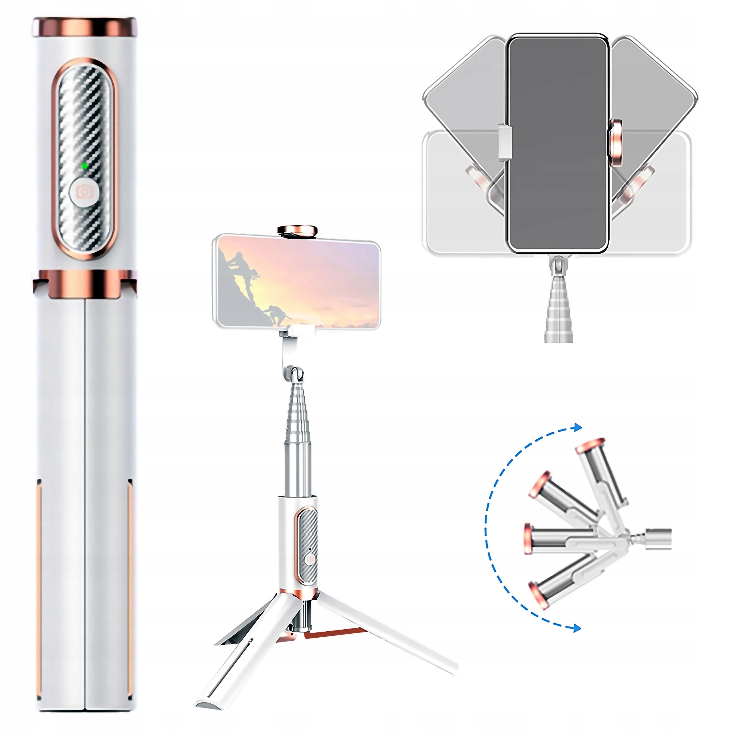 Fotografický stativ Monopod Selfie s Bt dálkovým ovládáním pro mobilní telefon
