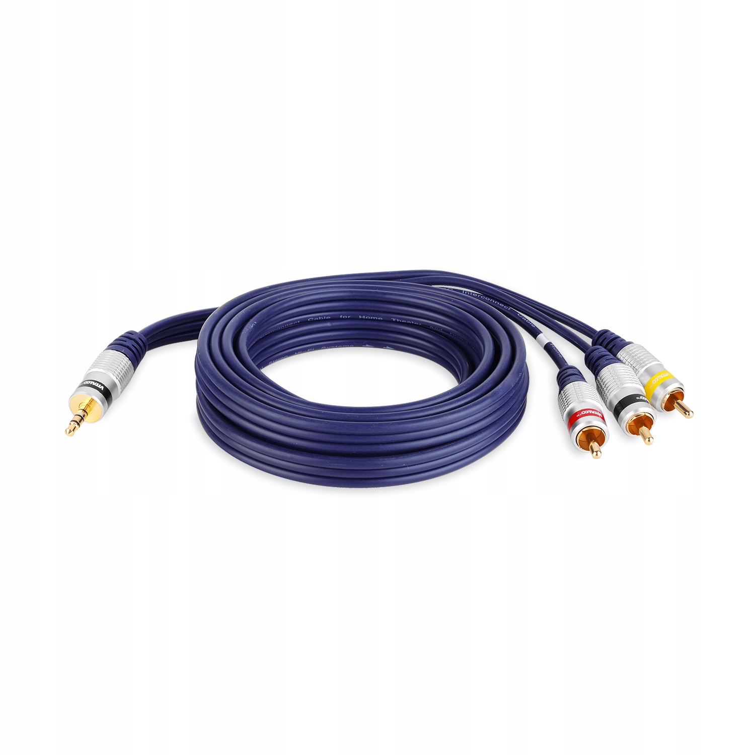 Kabel Jack 3,5 4 pol-3 RCA Cinch Wtyk VITALCO 1,5m