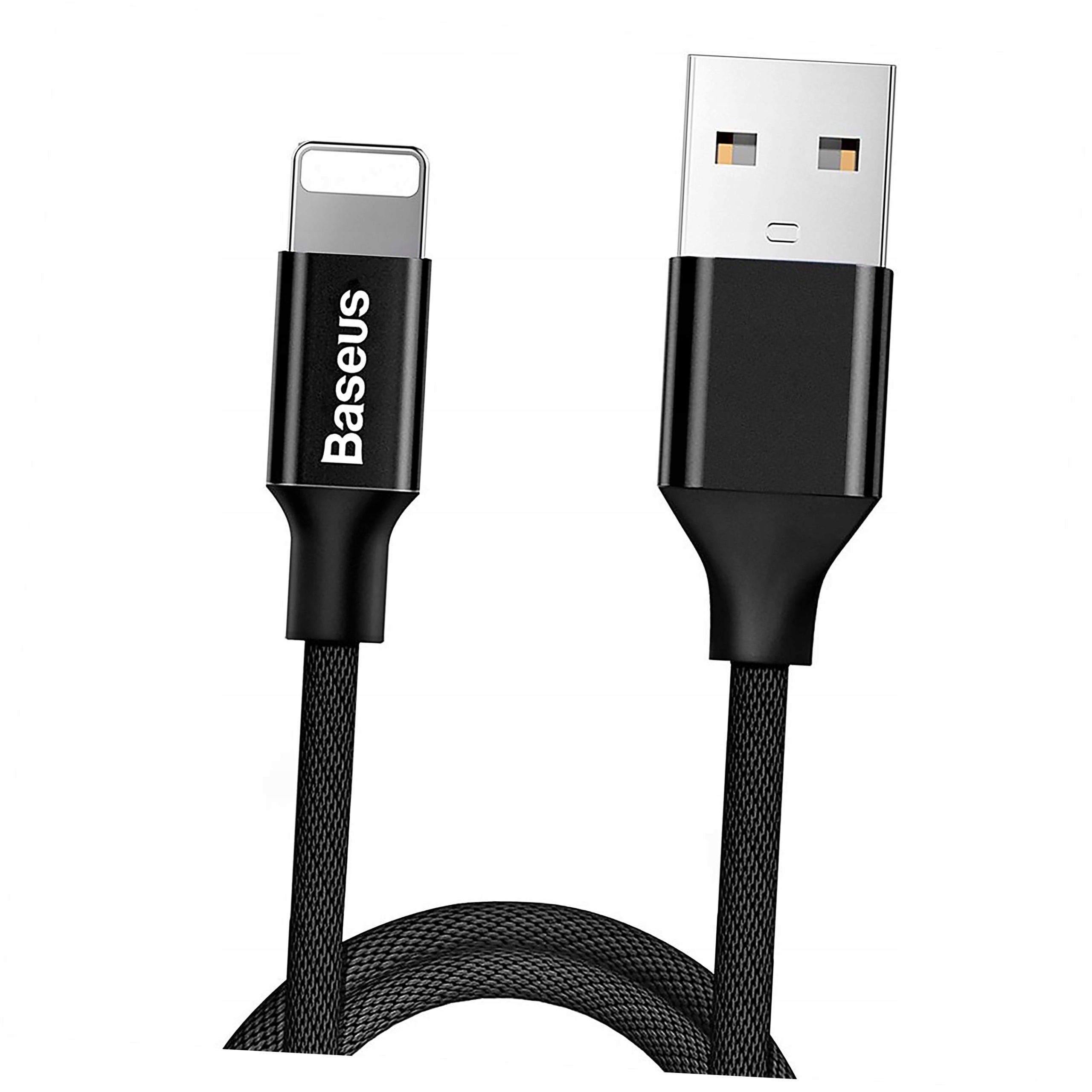 Baseus Yiven kabel przewód oplot Usb Lightning 1,2M czarny (CALYW-01)