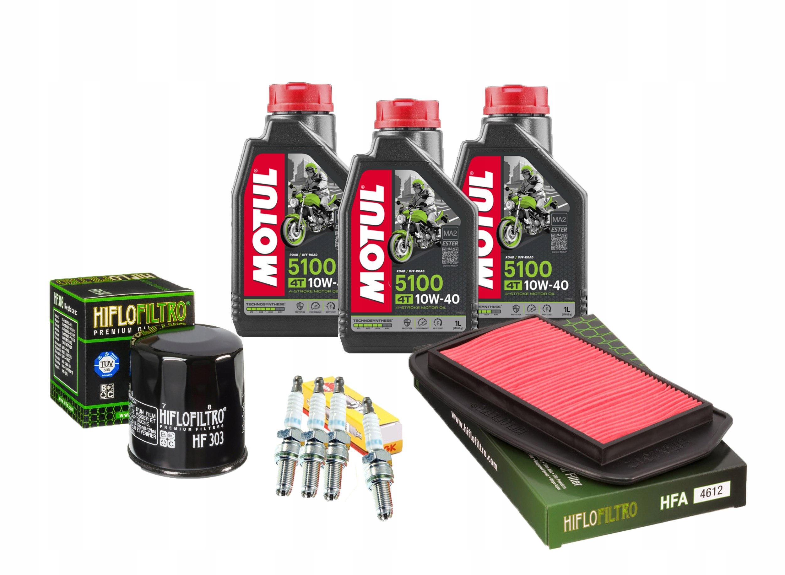 Filtry YAMAHA FZ6 04-06r Olej Motul 5100 Świece