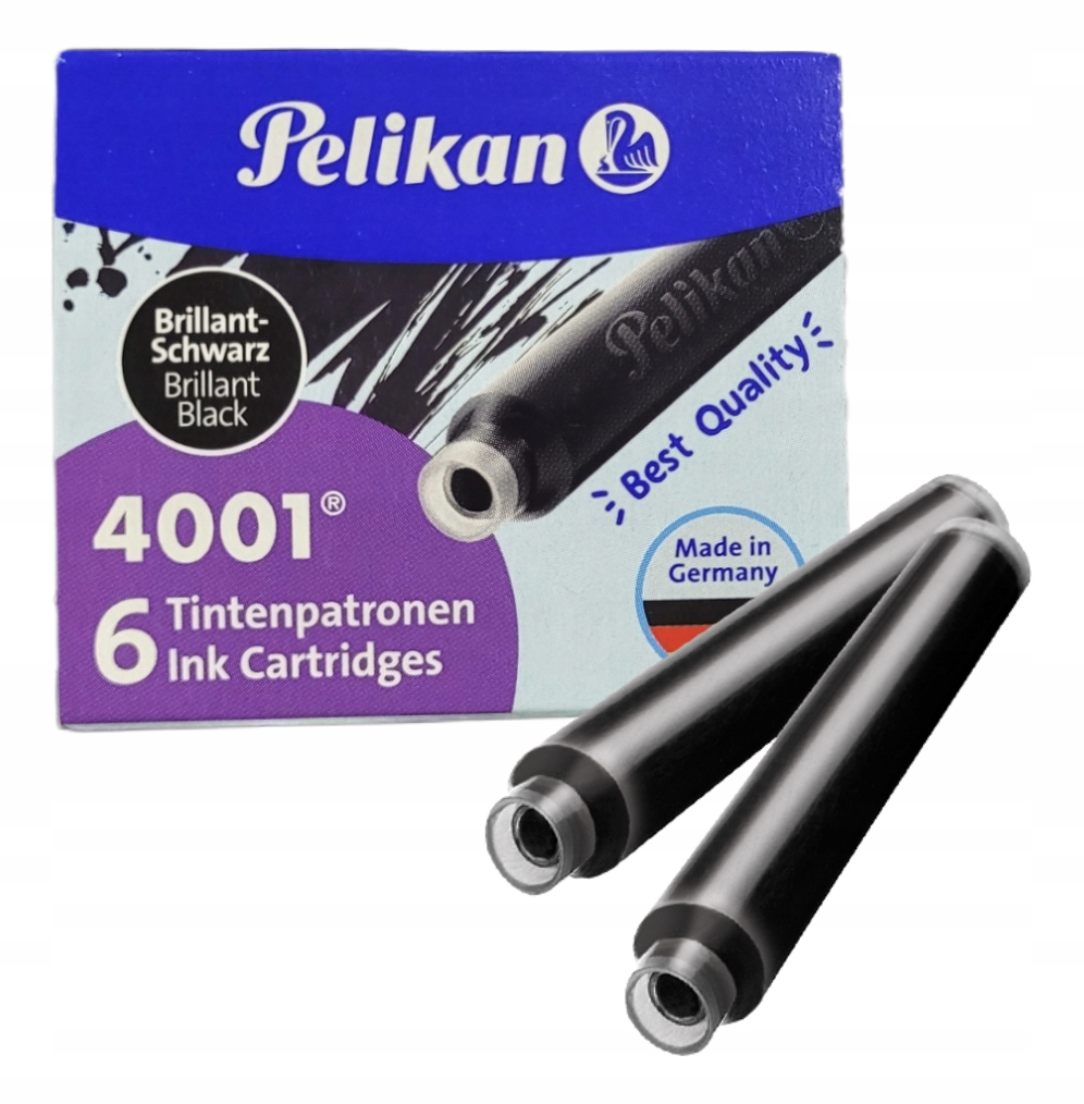 

Naboje do pióra krótkie czarne 6 szt. Pelikan