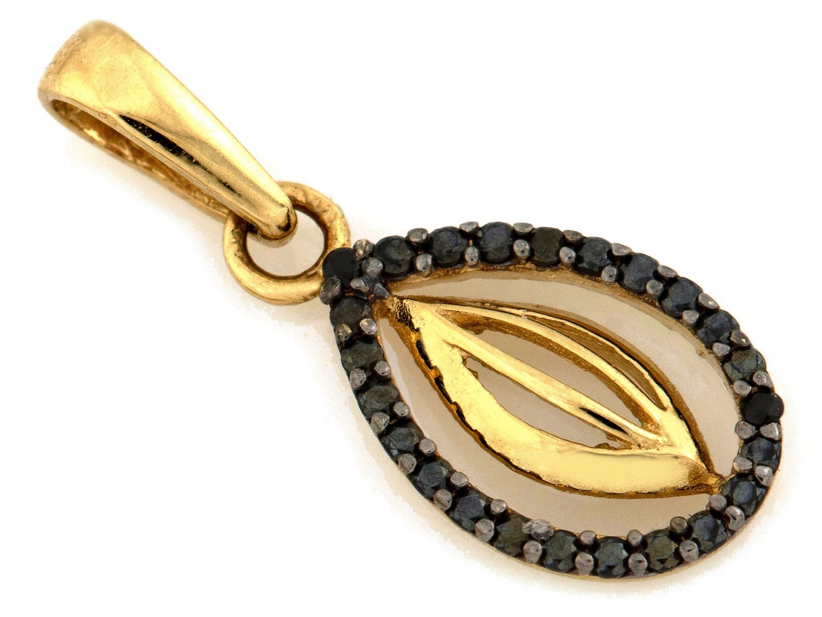 Dámský zlatý přívěsek 585 s kapkou 14k zlata, efektní