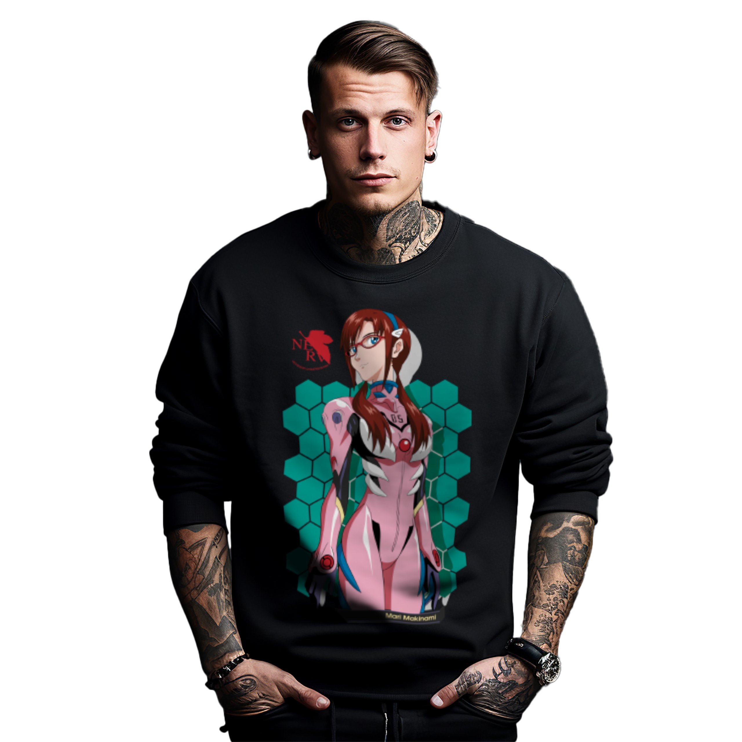 Mikina s potiskem Anime Mari Makinami