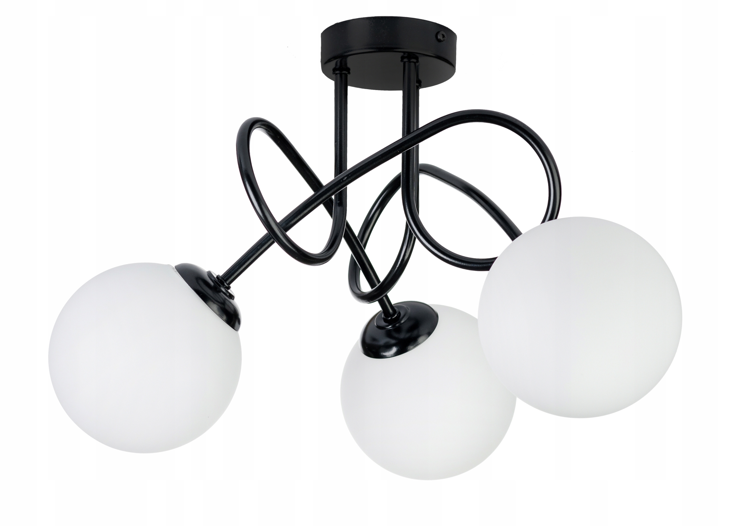 Závěsné Stropní Svítidlo Stropní Svítidlo Loft Kroucená Na Skleněné Stínítko Kula 3 x E27