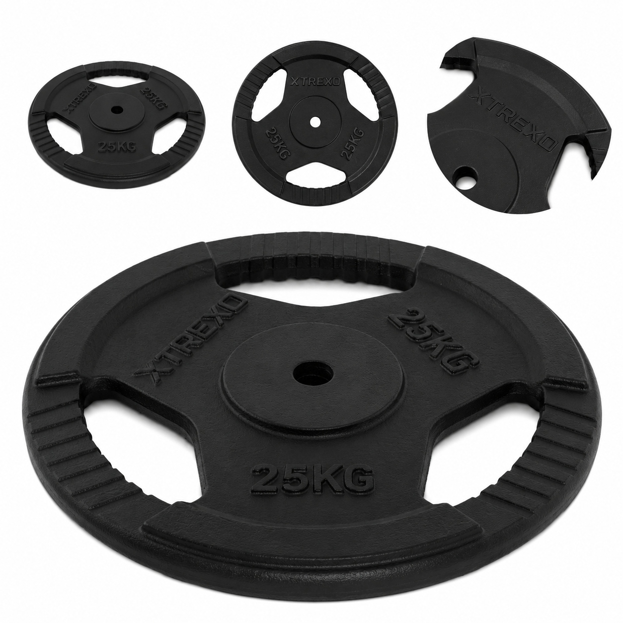Obciążenie żeliwne Xtrexo TRX-ICP025 25 kg chrom Trwałe Uniwersalne