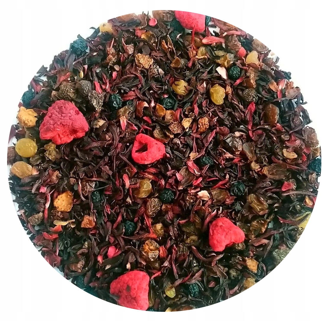 Herbata Owocowa sypana susz Duch Puszczy Hibiskus Aronia Malina 1kg Pyszna