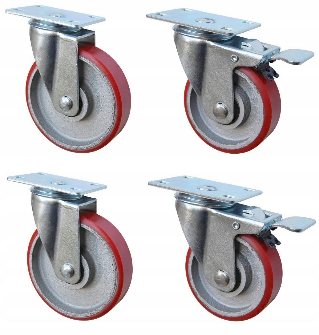 Sada polyuretanových litinových transportních kol