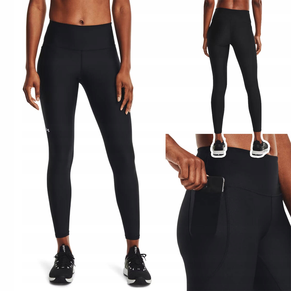 Legginsy treningowe damskie Under Armour HiRise 1365336 Czarne r. L