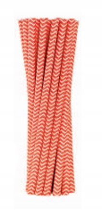 

Słomki papierowe czerwone zygzaki 230x8mm 100szt