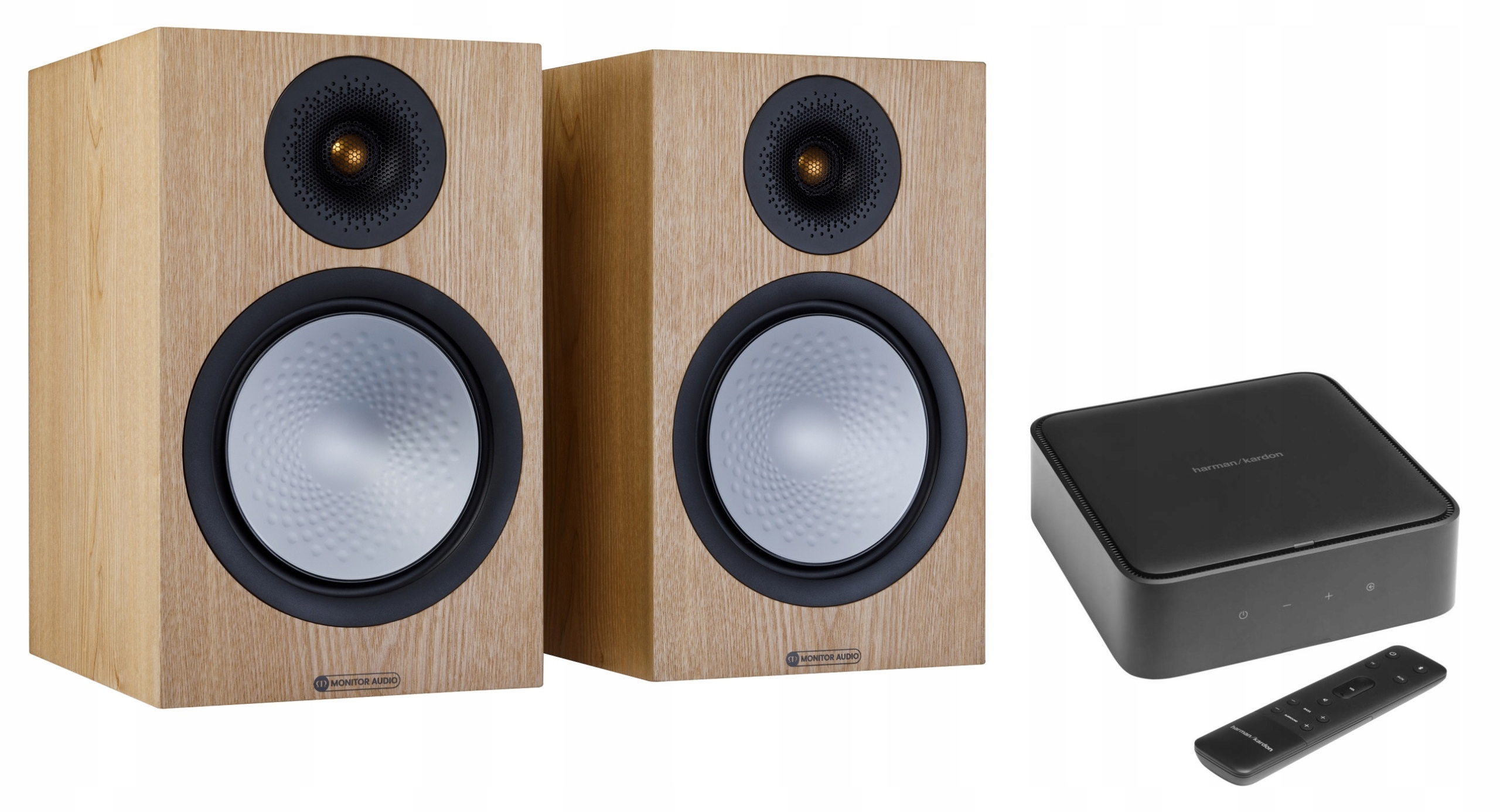 Monitor Audio Silver 100 Ash Harman Kardon Amp Vynikající Sada All-in-one