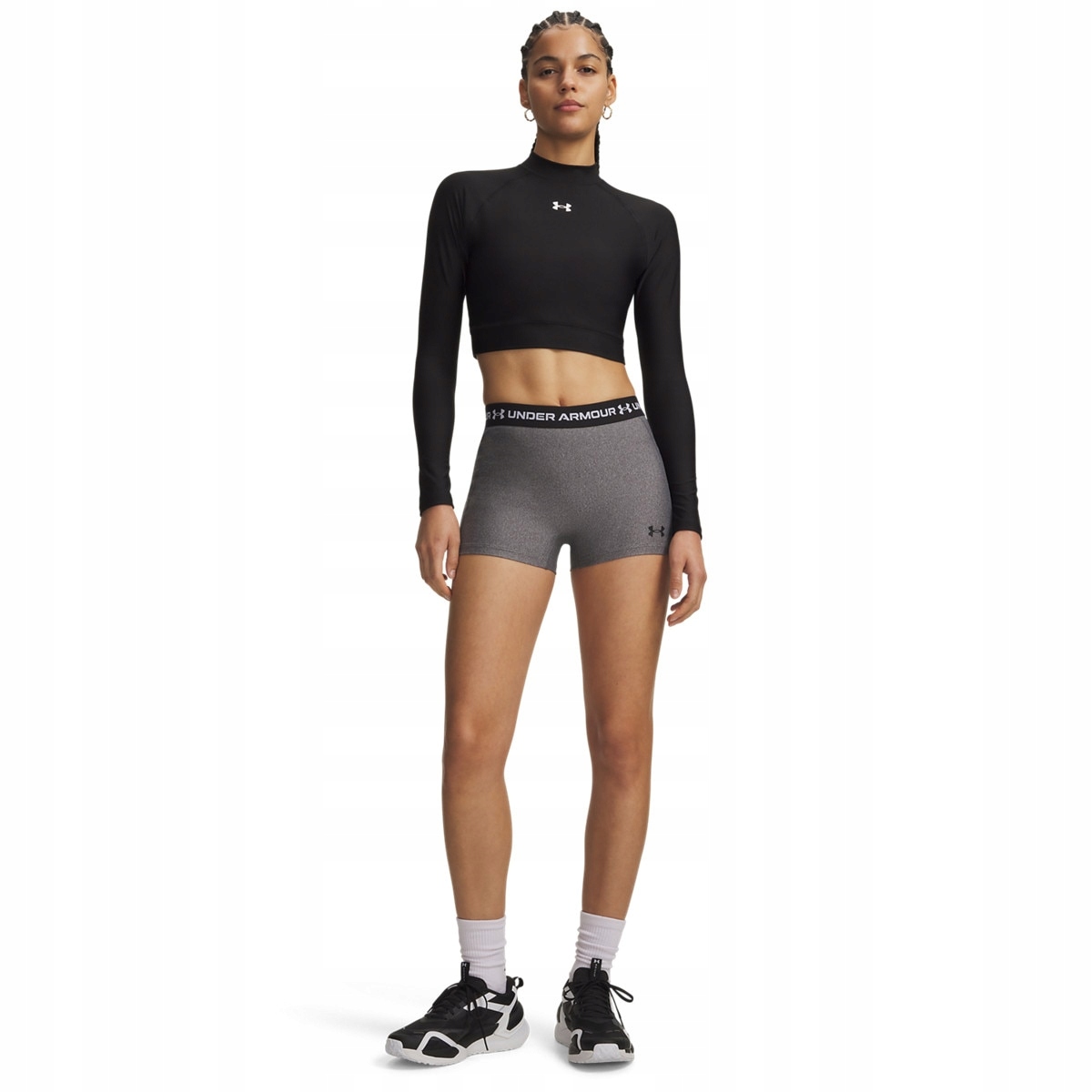 Damskie spodenki treningowe Under Armour HeatGear Shorty Szary Xs