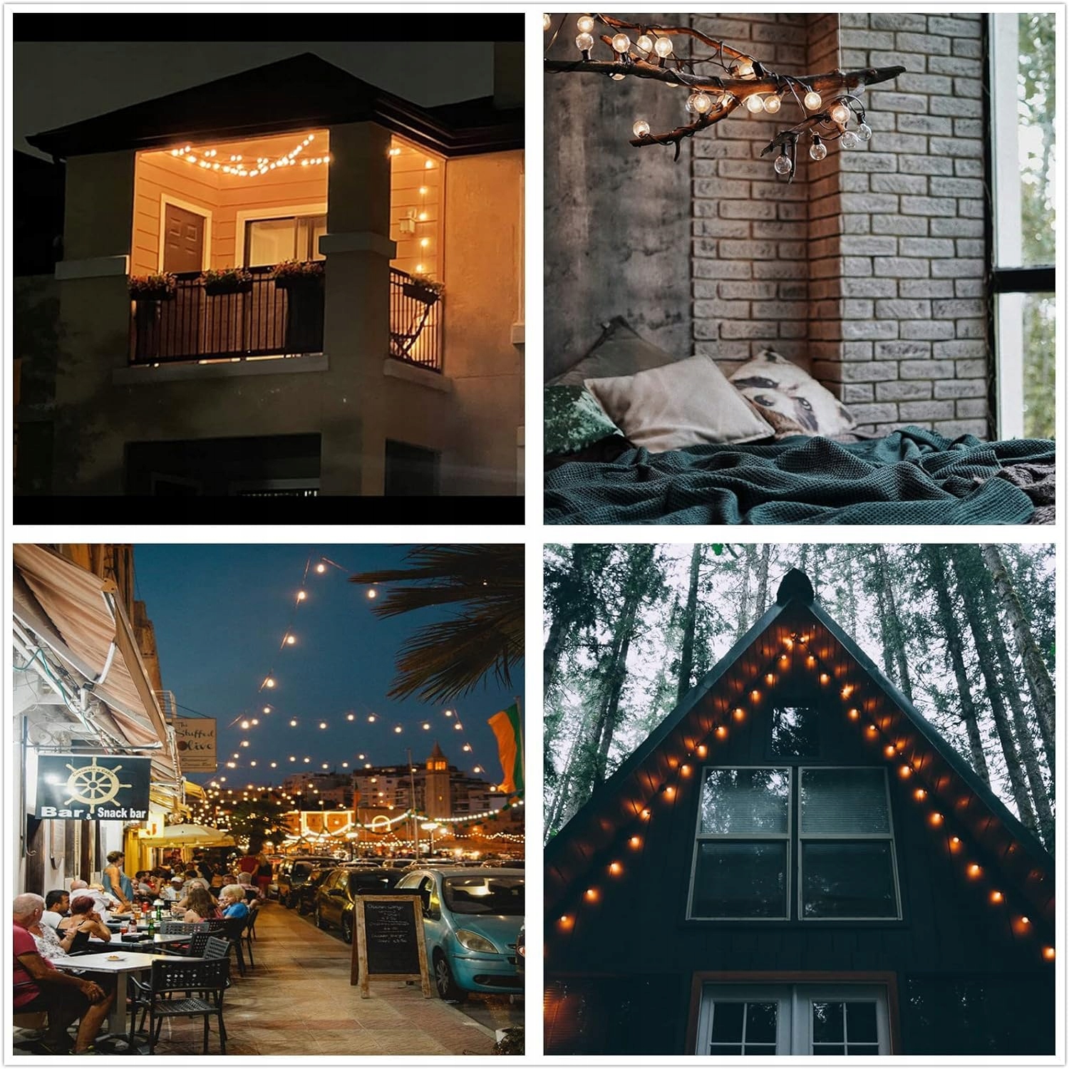 YUUCIO Lampki Ogrodowe Girlanda LED 45M 75 G40 Łańcuch Żarówki IP44 — miniatura 6