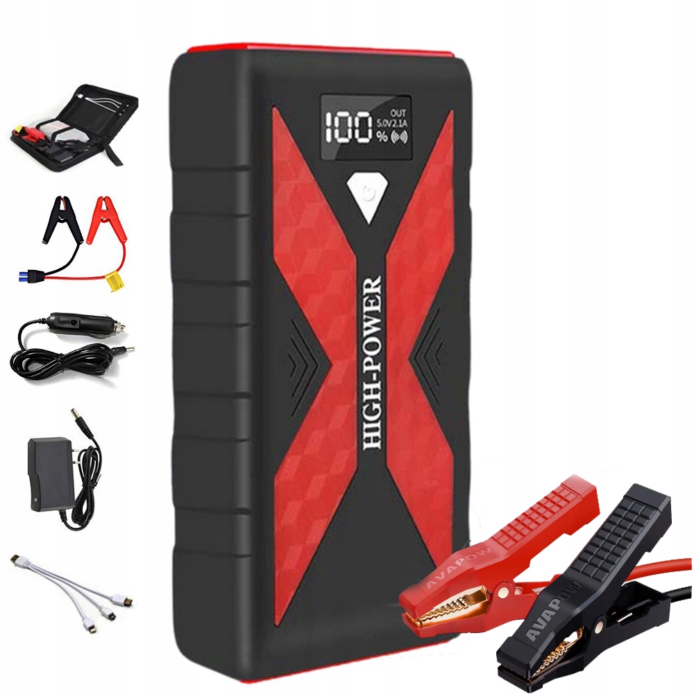 Automobilový Startér 320A 12V Powerbank 8000mah Led Nouzové Spuštění