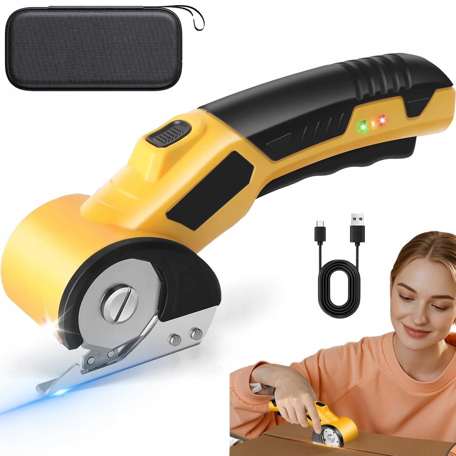 Akumulátorové Univerzální Elektrické Nůžky S Led Diodou 2000MAH