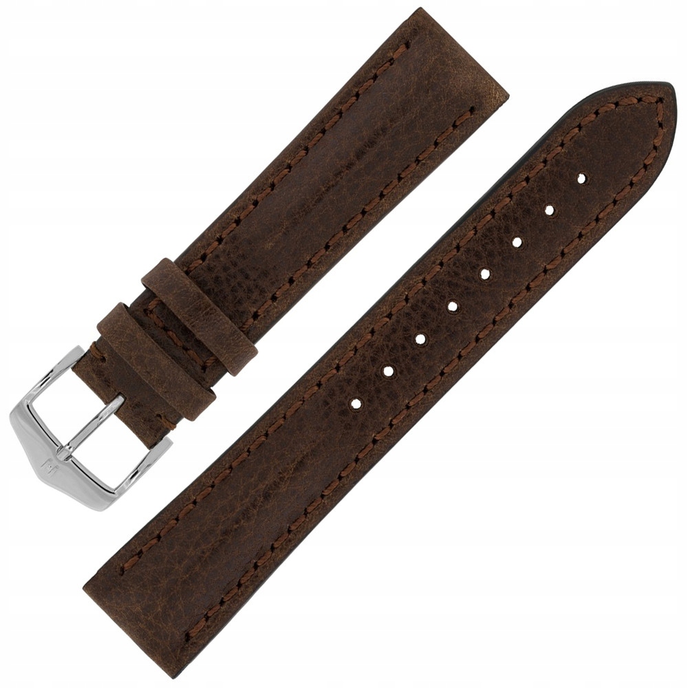 Pásek k hodinkám Hirsch 04902010-2-22 hnědý 22 mm
