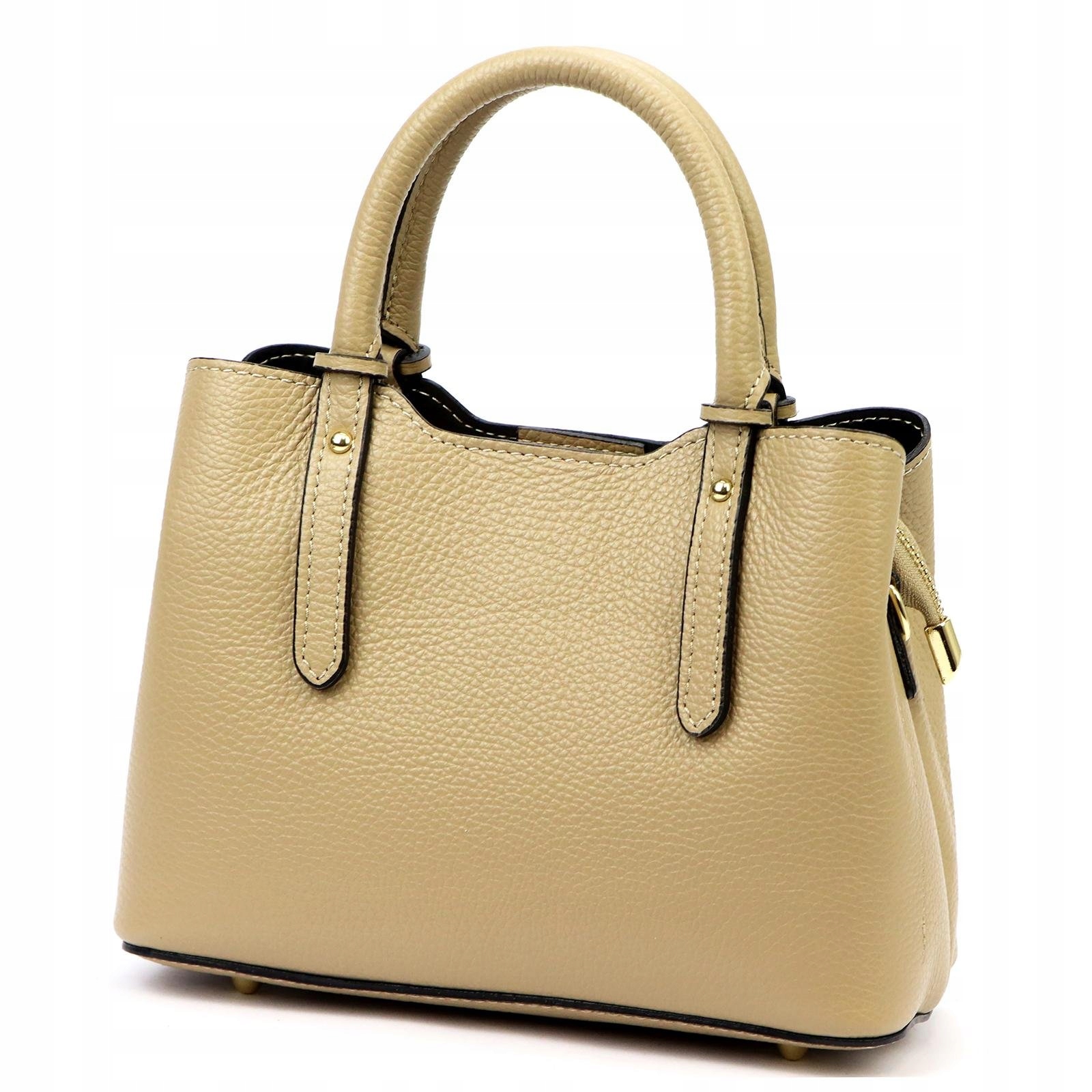 Dámská malá kožená kabelka tmavě béžová Luka crossbody